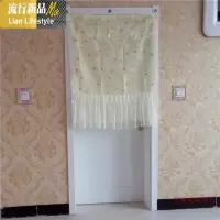 布艺卧室厨房绣花半帘 四季蕾丝隔断玄关卫生间软纱半截短帘 三维工匠窗帘