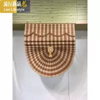 窗帘竹帘卷帘家用阳台遮阳扇形帘升降罗马装饰帘饭店茶楼帘隔断 三维工匠