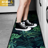 ins绿植家用厨房防滑地垫餐厅长条吸水耐脏垫子脚垫卧室床边地毯 三维工匠