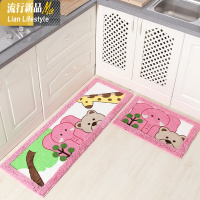 厨房地垫防滑防油家用植绒脚垫长条吸水吸油垫子进垫地毯 三维工匠