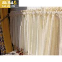 定制美式乡村复古怀旧魔术贴蕾丝纱柜帘飘窗帘隔断遮挡半帘帘 三维工匠