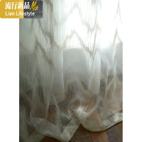 金属色轻奢风窗纱波浪客厅大气落地窗纱帘北欧风欧式美式网红窗帘 三维工匠