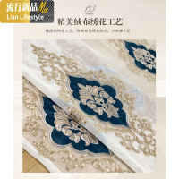 欧式贴绒刺绣窗帘窗纱简欧卧室客厅落地阳台定制成品绣花纱帘 三维工匠