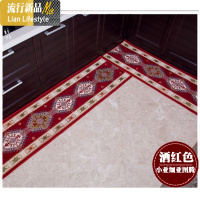 定制厨房地垫防滑防油家用厨房垫子满铺防水可擦免洗脚垫欧式地毯 三维工匠