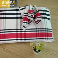 棉老粗布枕巾条纹加厚加密棉吸汗枕头巾单人双人一对 三维工匠