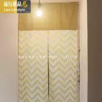 灰条纹北欧风半帘帘ins网红款床帘隔断布艺用品成品 三维工匠窗帘