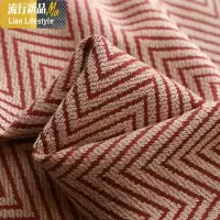 简约现代窗帘成品条纹雪尼尔加厚客厅书房落地窗卧室飘窗遮光灰色 三维工匠