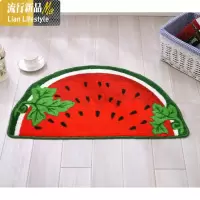 进地垫 脚垫半圆形厨房卧室厅吸水防滑可爱地毯西瓜垫 三维工匠