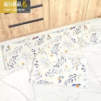 长条厨房防摔地垫家用防滑垫防水防油防污脚垫pvc皮革可擦洗垫子 三维工匠地毯