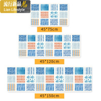 厨房可擦洗免洗PVC防水防油长条地垫ins北欧进防滑地毯脚垫家用 三维工匠