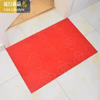 入户垫进脚垫蹭脚大红玄关垫喜庆红地垫厨房地垫吸水防滑吸油 三维工匠地毯