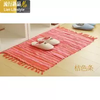 6601碎布条编织地垫浴室卫生间入户阳台厨房防滑吸水脚垫地巾 三维工匠地毯
