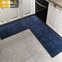 北欧厨房地垫吸水防油脚垫长条进垫子口防滑可定制满铺地毯 三维工匠