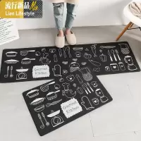 厨房地毯防水防油厨房地垫防滑垫子家用长条可擦免洗耐脏厨房脚垫 三维工匠
