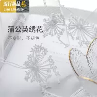 窗帘2020年新款绣花纱透光窗纱阳台客厅卧室飘窗隔断挂钩成品纱帘 三维工匠
