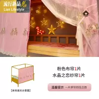 仙女家用卧室少女心学生床帘公主风寝室蚊帐一体式遮光宿舍上下铺 三维工匠