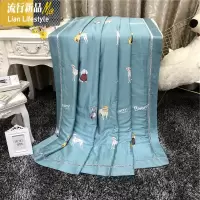 夏季丝滑天丝莱赛尔夏凉被单双人空调被薄被子夏被1.5m2米 三维工匠