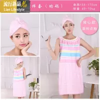 浴巾加大可穿百变浴帽套装吸水浴裙 女浴巾抹胸干发帽浴巾套装 三维工匠