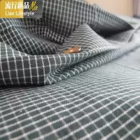 棉棉老粗布加密国民加厚床单格子双人冬天厚实 三维工匠