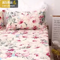 棉加厚棉花朵防滑老粗布单人双人棉布床单件套被罩垫子套床笠 三维工匠