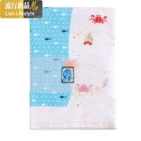 彩樱花兔浴巾 日式棉吸水洗澡纱布毛圈大浴巾速干 三维工匠