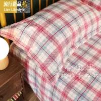 老粗布床单单件三件套单人格子网红棉棉枕套帆布凉席1.8米m床 三维工匠