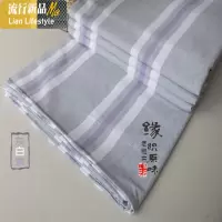 老粗布床单单件加厚1.5m/1.8m/宿舍床棉布条纹床单子 三维工匠