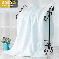 棉纱布浴巾男女家用成人棉情侣柔软吸水方格大裹巾速干 三维工匠