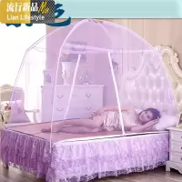 蚊帐1.8m床家用双人1.5m支架二开单人拉链学生宿舍1.2米t型纹账 三维工匠