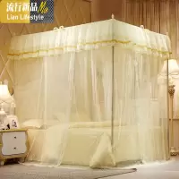 三开蚊帐 不锈钢单支架 单帐纱 分开 1.2/1.5/1.8/2m米床双人 三维工匠