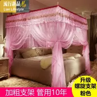 2018新款加密加厚蚊帐1.5/1.8m2米床2.2双人家用公主风支架落地 三维工匠