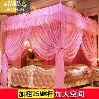 蚊帐家用1.8m米床加粗支架宫廷公主风加密双人纹帐夏季新款1.0m 三维工匠