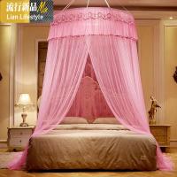 新款圆顶吊顶蚊帐公主风双人家用蚊帐1.5m1.8米床双人家用免安装 三维工匠