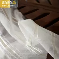 现代简约窗沙 柔沙帘 白色窗帘纱 北欧客厅隔断卧室窗纱飘窗纱帘 三维工匠