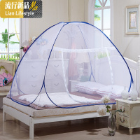 蒙古包蚊帐免安装钢丝有底无底折叠式单双魔术蚊帐Mosquito net 三维工匠