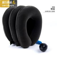 三层全绒充气颈托护颈充气天鹅颈托U形枕 三维工匠枕芯/枕头