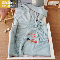 儿童60天丝夏凉被卡通绣花宝宝空调被小孩薄被幼儿园小被子可水洗 三维工匠