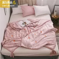 公主风天丝夏被可水洗机洗空调被爱心夏凉被单双人被芯夏季薄被子 三维工匠