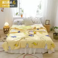 夏天水洗棉空调被夏凉被双人单人可水洗被芯纯色春秋夏季薄被子 三维工匠