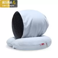 连帽U型枕办公室午休睡记忆棉靠枕脖子U形护颈椎枕汽车飞机旅行枕 三维工匠枕芯/枕头