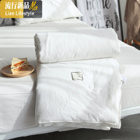 酒店纯白色可水洗空调被夏凉被四季春秋被子单双人学生纯色被芯 三维工匠