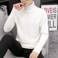 【德国法兰克福】新款冬季潮流休闲男士打底针织毛线衫加厚纯色磨毛高领毛衣
