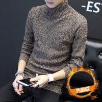 【德国法兰克福】秋冬季潮流休闲时尚男士毛衣粗针加绒加厚打底衫高领毛衣男