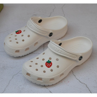 夏季女凉鞋洞洞鞋防滑沙岸鞋厚底白色护士鞋工作鞋特大码41-42-43