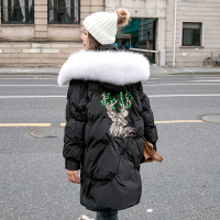 东大羽绒服女2019新款时尚中款小个子过膝韩版学生外套女装