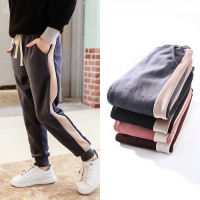 女童运动裤加绒加厚保暖一体绒儿童外穿洋气中大童秋冬装休闲裤子