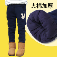 童装女童加厚棉裤外穿中大童保暖裤子休闲宽松夹棉女孩高腰运动裤
