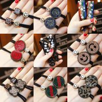 落雪 疯抢韩版豹纹珍珠头绳简约圈扎头橡皮筋时尚扎头绳饰头饰