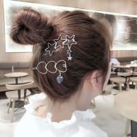 落雪 新款爱心刘海夹星星吊坠碎夹少女夹子头饰品女
