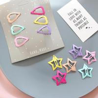 落雪 韩版学生可爱软妹爱心五角星夹子彩色一字夹刘海夹少女心夹头饰